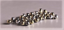 Glaskugeln mini, opal, gold und silber Mix glänzend, 8 mm, 100 gr.