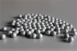 Glaskugeln mini, opak, silber matt, 8 mm, 100 gr.
