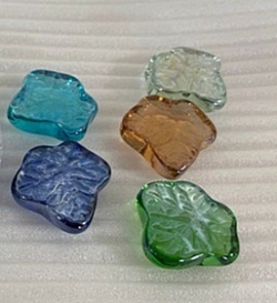 Bunte Mischung Glassteine, Ahornblätter, 200 gr- Beutel