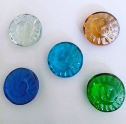 Bunte Mischung Glassteine, Sonnen, Kilo