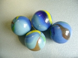 Premium Glasmurmel farbig, Karibik, 25 mm, 1 Stck.