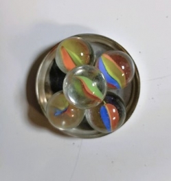 Glasmurmeln, Spezialstruktur, Cat Eyes Tri colour, 16 mm, 100 gr. im Netz