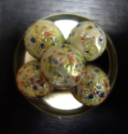 Glasmurmeln, Spezialstruktur, Sparkle, 16 mm, 100 gr. im Netz