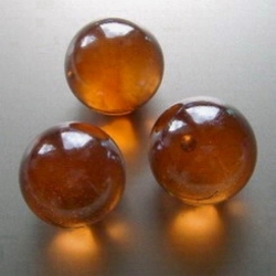 Glaskugeln gold-bernstein irisierend, 25 mm, Stck