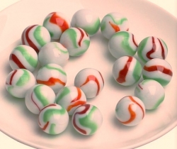 Glasmurmeln, Spezialstruktur, Mexican Look, 16 mm, 100 gr. im Netz