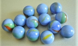 Glasmurmeln, Spezialstruktur, Karibik, 16 mm, 100 gr. im Netz