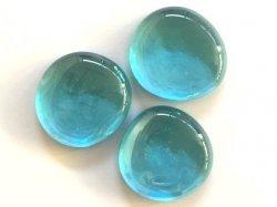 Glasnuggets irisierend 28-30 mm, türkis, 100 gr.