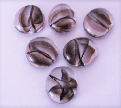 Glasnuggets Cats Eye, lila-violett gemustert, 17- 20 mm, 250 gr