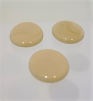 Jumbonugget durchgefärbt, elfenbein beige opak,  ca. 35-37 mm, Stück
