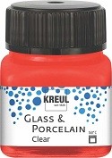 Glas- und Porzellanmalfarbe transparent, kirschrot, 20 ml Glas