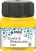 Glas- und Porzellanmalfarbe transparent, sonnengelb, 20 ml Glas