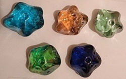 Bunte Mischung Glassteine, Seesterne, Kilo