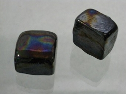 Motive Glassteine, Quader, 25 mm, schwarzbraun glänzend, 200 gr-Netz