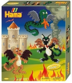 Geschenkpackung Drachen, Midiperlen
