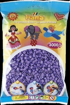 Beutel mit 3000 Bügelperlen Midi, 45-pastellila