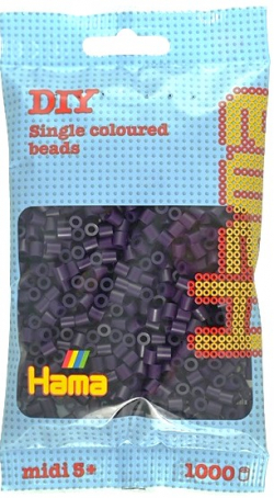 Beutel mit 1000 Bügelperlen Midi, 108-Trendfarbe lila-aubergine