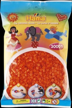 Beutel mit 3000 Bügelperlen Midi, 04-orange
