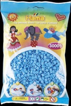 Beutel mit 3000 Bügelperlen Midi, 46-pastellblau