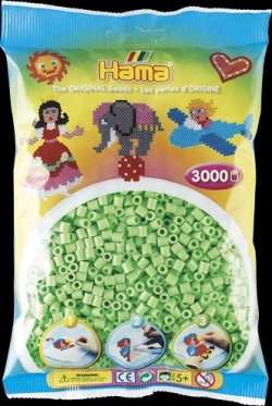 Beutel mit 3000 Bügelperlen Midi, 47-pastellgrün