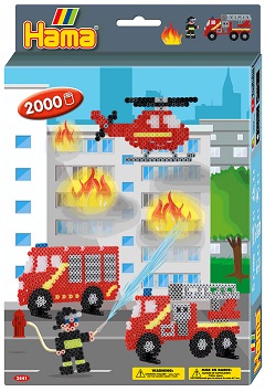 Bügelperlen midi Geschenkpackung, Feuerwehr