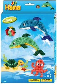 Geschenkpackung Delfine, Midiperlen