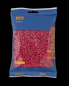 Beutel mit 3000 Bügelperlen Midi, 29-violettrot