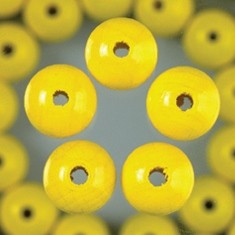 Holzperlen, gelb, 4 mm , 150 Stück