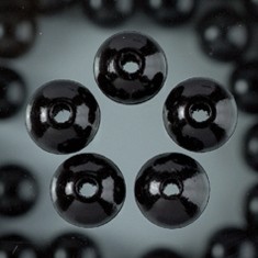 Holzperlen, schwarz, 10 mm , 53 Stück