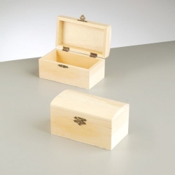 Unlackiert natürliche Holz Box Holzkiste Schatzkiste Speicher Hobby Gunst 