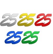 Streukonfetti Jubiläumsziffern, bunt, Ziffer 25, 25 gr.