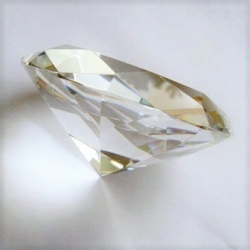 Deko Glasdiamant Kristall mit Schmuckbox, klar, ca. 100 mm DM, Stück