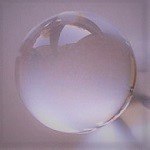 Deko Kristallglaskugel Rundschliff, 25 mm, zartflieder, Stck.