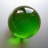 Deko Kristallglaskugel Rundschliff, 25 mm, grün, Stck.
