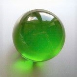 Deko Kristallglaskugel Rundschliff, 30 mm, grün, Stck.
