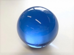Deko Kristallglaskugel Rundschliff, 50 mm, hellblau, Stck.