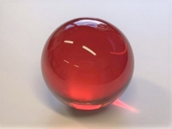 Deko Kristallglaskugel Rundschliff, 60 mm, rot, Stck.