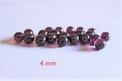 Glaskugeln kristall mini, lila-amethyst, 4 mm, 100 gr.