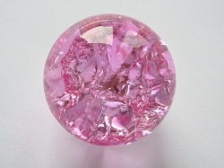 Deko - Kristallglaskugel Splittereffekt, 50 mm, rosa, Stck.
