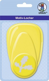 Motivlocher groß, Stanzmotiv Ilex Blatt