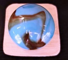 Glasmurmeln im Netz Blue Dolphin, 50 mm, 2 Stck.