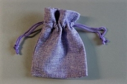 Murmelsäckchen aus Jute, flieder-lila, 10x13 cm, Stck.