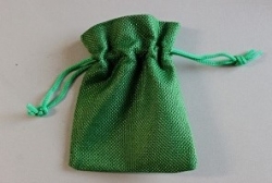 Murmelsäckchen aus Jute, grün, 10x13 cm, Stck.
