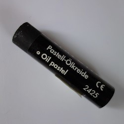 Ölpastellkreide rund, van Dyke, schwarz, 1 Stück, ca. 21 gr.