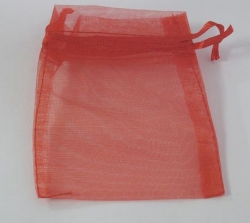 Organzabeutel, rot, 8x10 cm, 12 Stck.