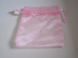 Organzabeutel, rosa, 8x10 cm, 12 Stck.