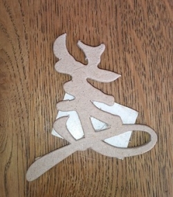 Restposten Ornament aus Pappart, ASIA Schriftzeichen klein