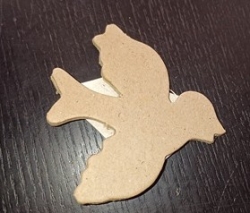 Restposten Ornament aus Pappart, Vogel klein