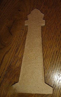 Restposten Ornament aus Pappart, Leuchtturm