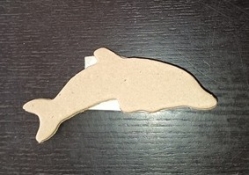 Restposten Ornament aus Pappart, Delfin klein
