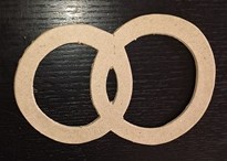 Restposten Ornament aus Pappart, Eheringe